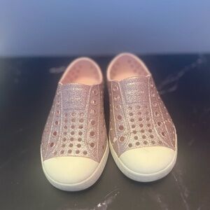 Native Pink Glitter Slip-On Native Shoes